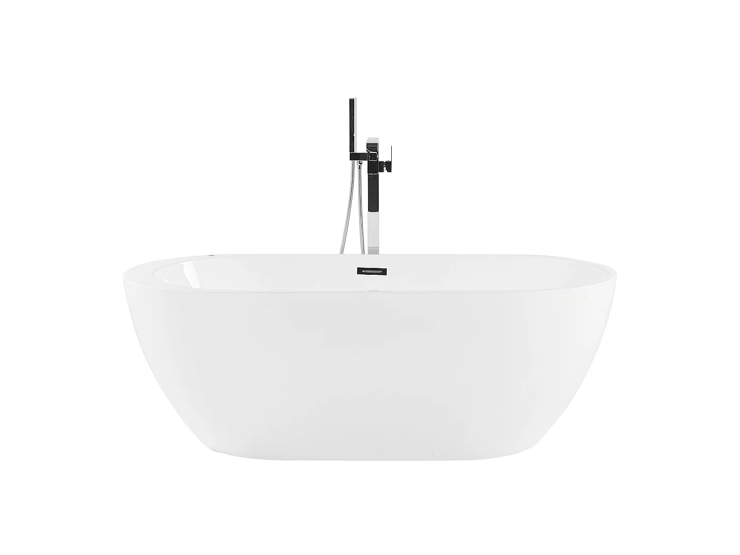 Baignoire îlot blanche 170 x 80 cm avec LED NEVIS III