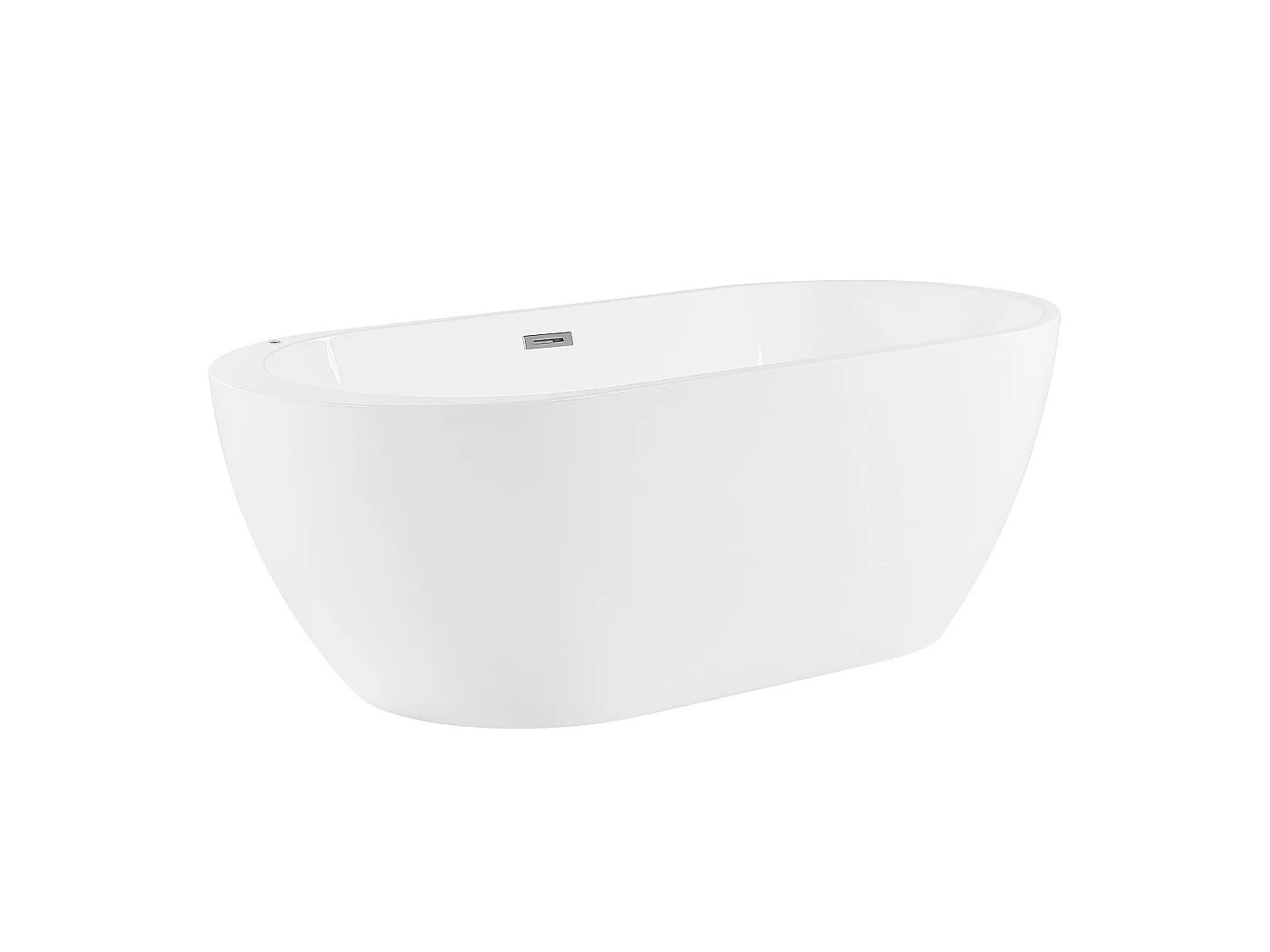 Baignoire îlot blanche 170 x 80 cm avec LED NEVIS III