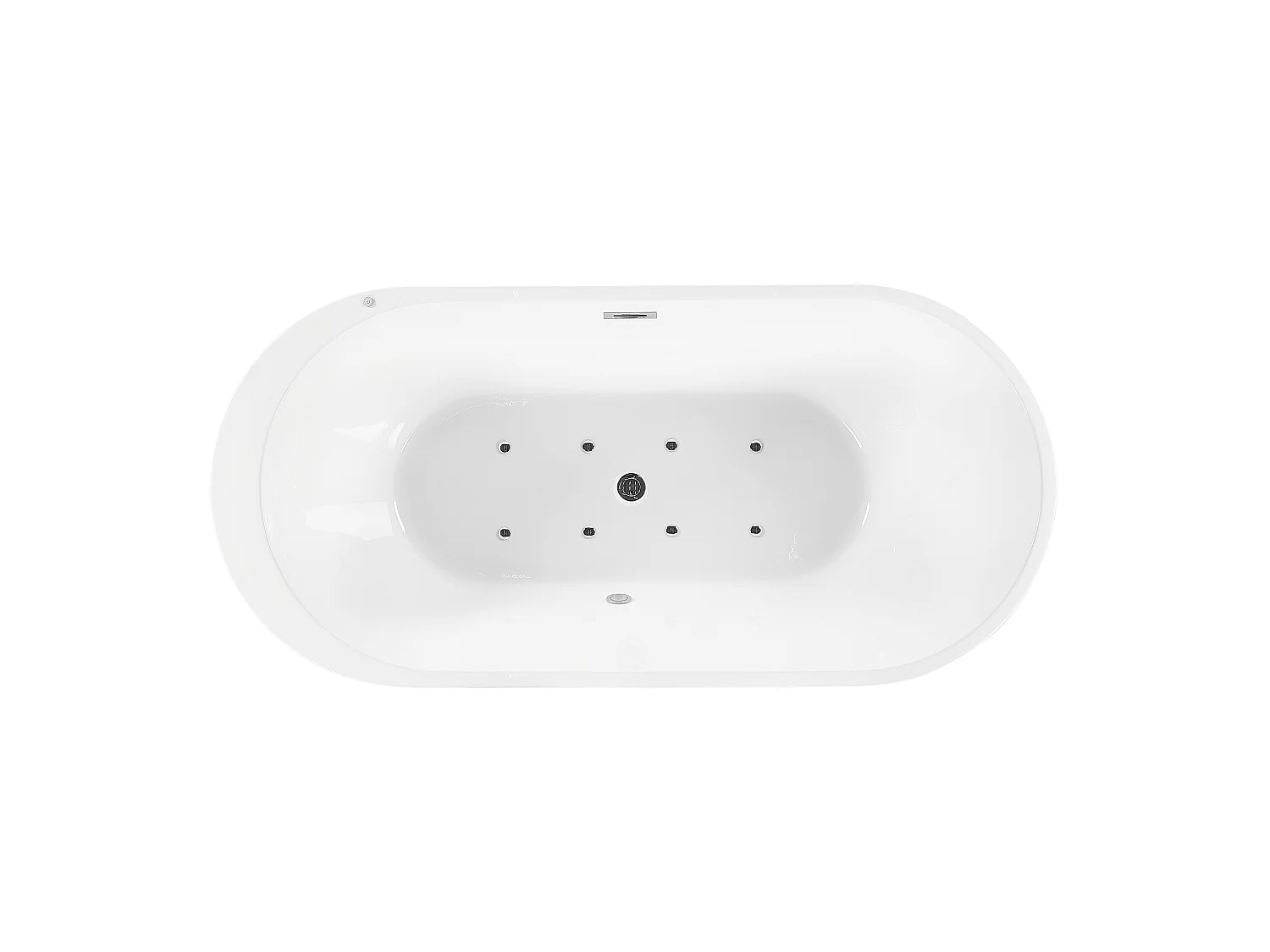 Baignoire îlot blanche 170 x 80 cm avec LED NEVIS III