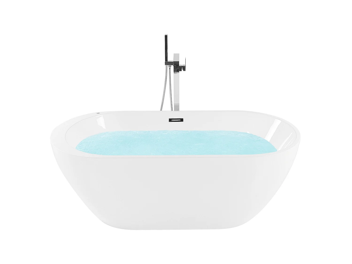 Baignoire îlot blanche 170 x 80 cm avec LED NEVIS III