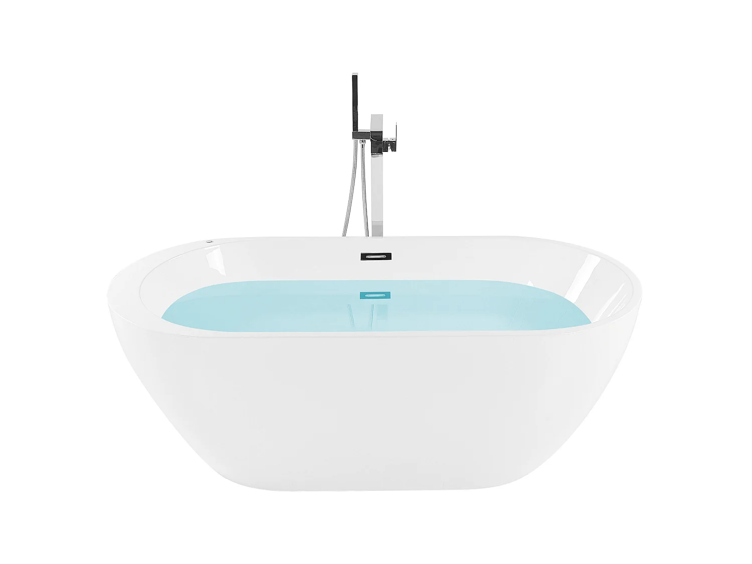 Baignoire îlot blanche 170 x 80 cm avec LED NEVIS III