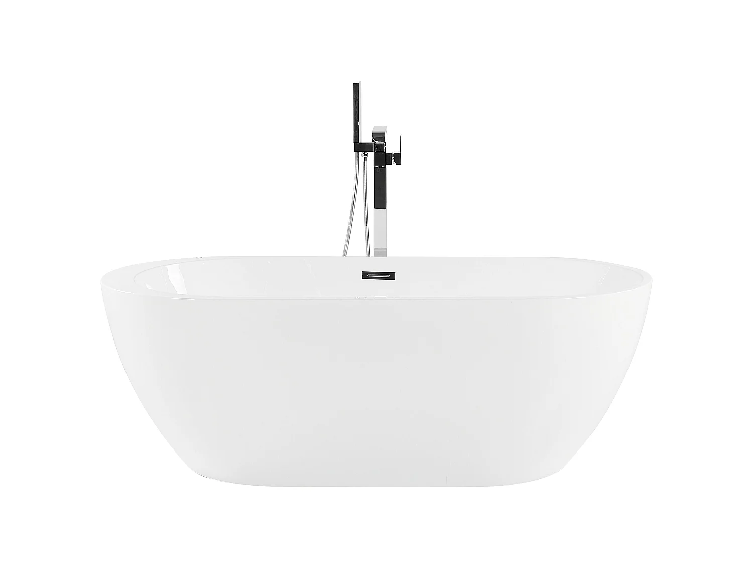 Baignoire îlot blanche 170 x 80 cm avec LED NEVIS III
