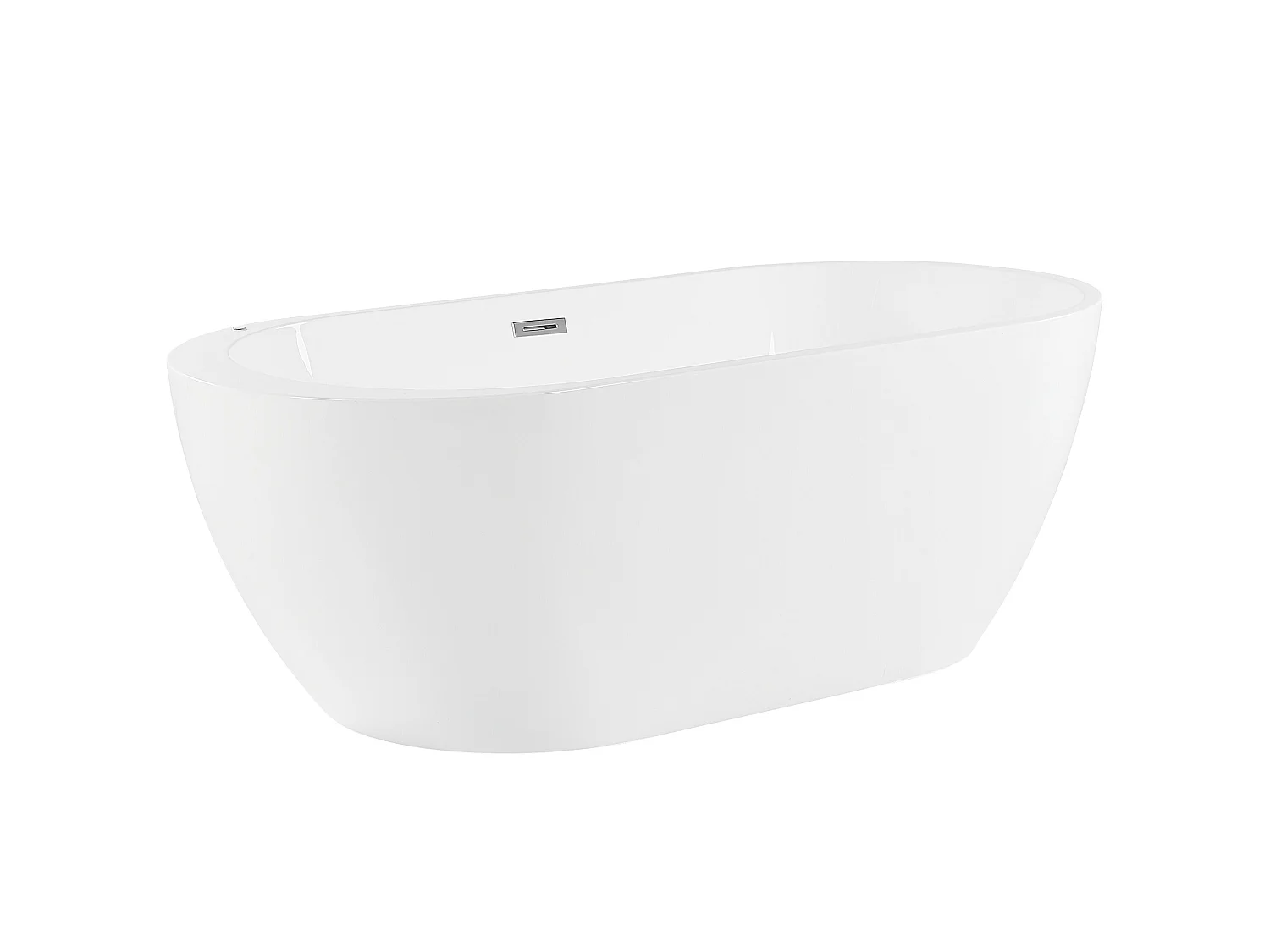 Baignoire îlot blanche 170 x 80 cm avec LED NEVIS III