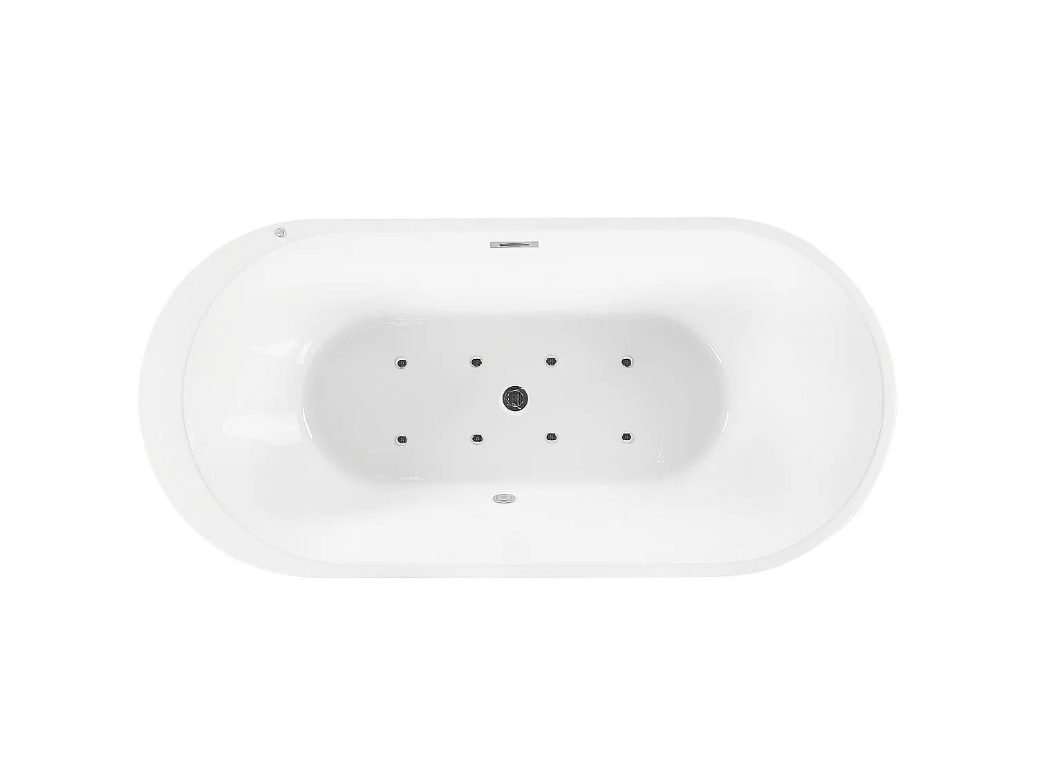 Baignoire îlot blanche 170 x 80 cm avec LED NEVIS III