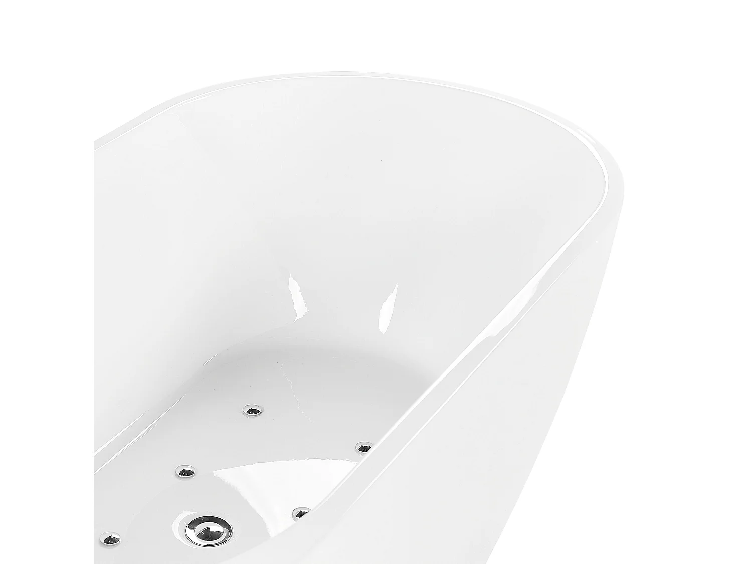 Baignoire îlot blanche 170 x 80 cm avec LED NEVIS III