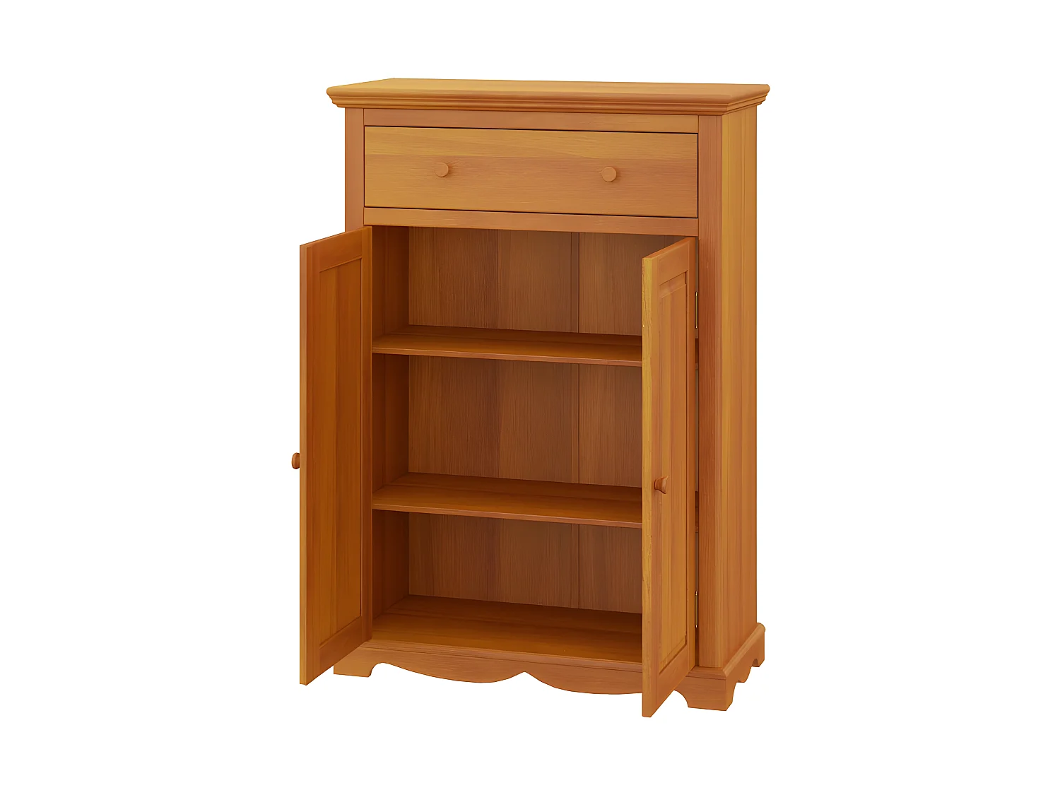 Buffet Le Parisien Charme Pin Miel 2 Portes 1 Tiroir