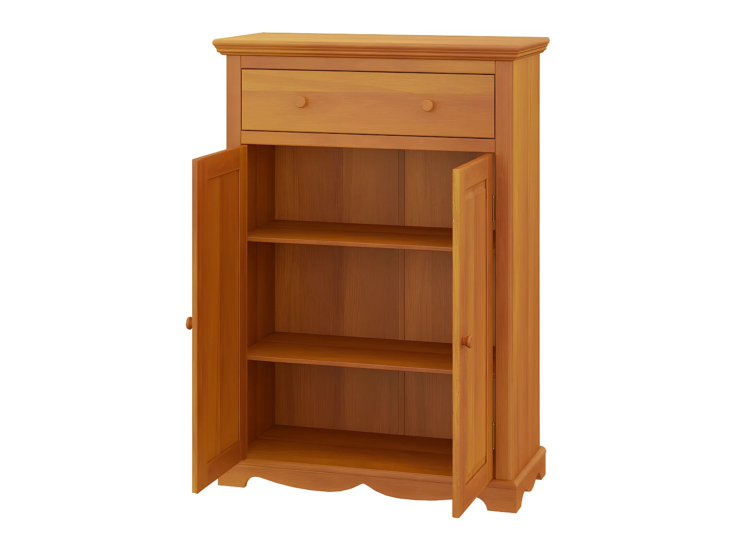 Buffet Le Parisien Charme Pin Miel 2 Portes 1 Tiroir