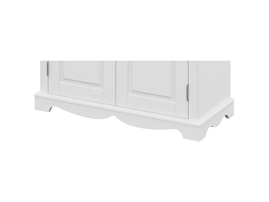 Buffet Le Parisien Charme Blanc 2 Portes 1 Tiroir 2 Tablettes 94 x 134 x 42 cm