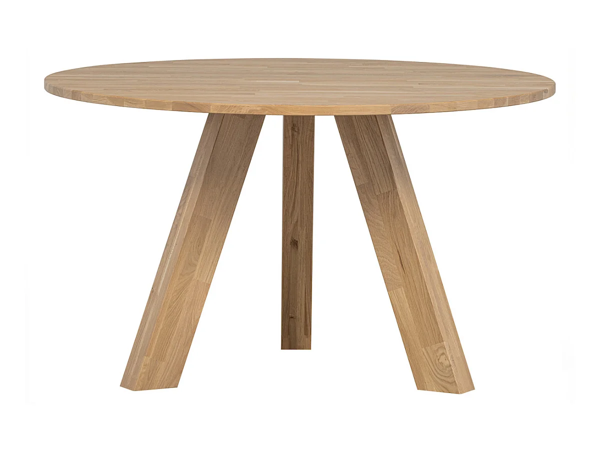 RHONDA - Table à manger ronde en chêne clair