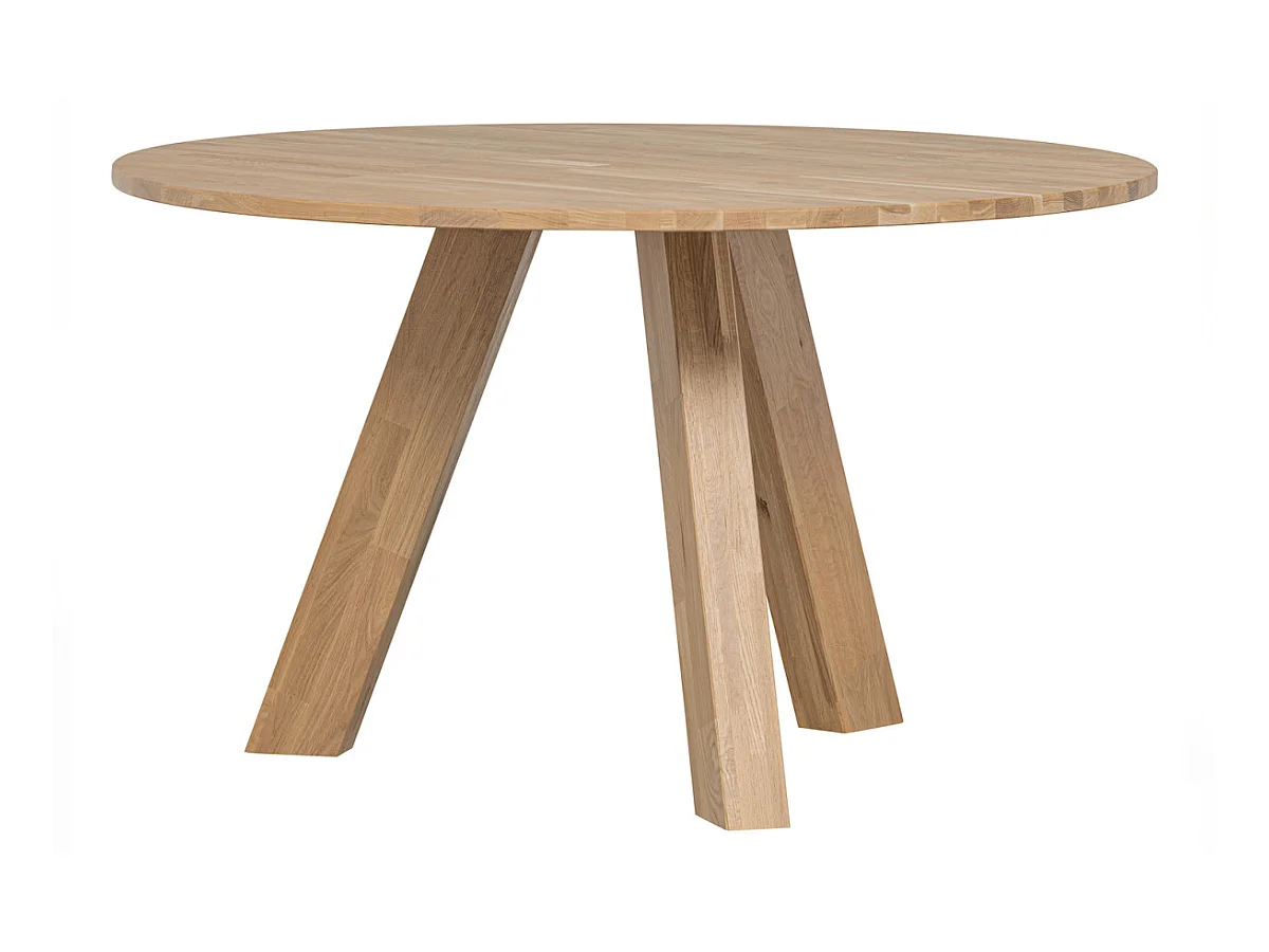 RHONDA - Table à manger ronde en chêne clair