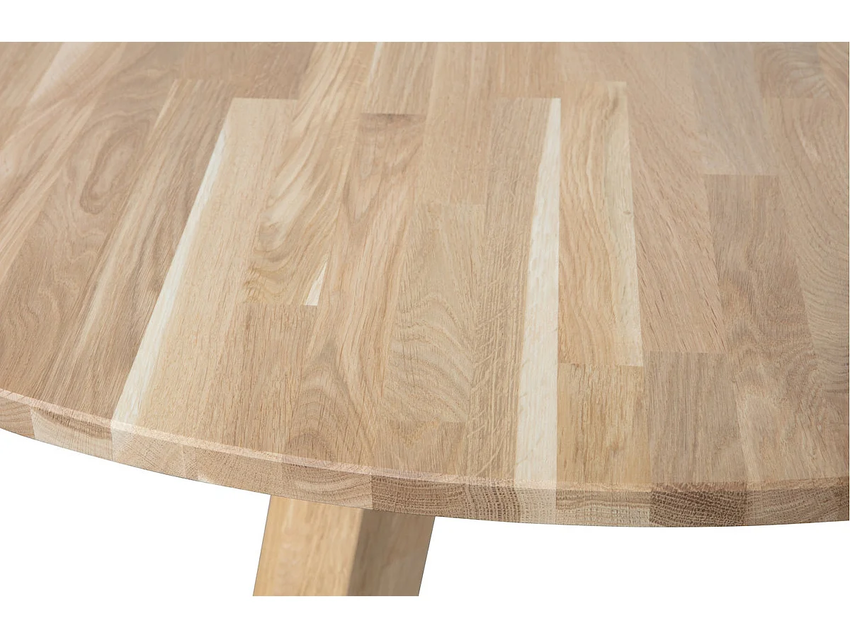 RHONDA - Table à manger ronde en chêne clair