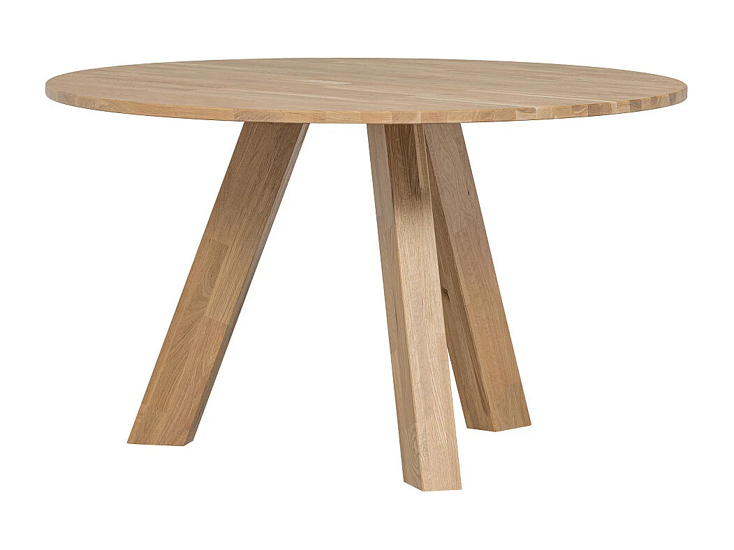 Rhonda - Table à manger 4 personnes ronde en bois - Bois clair