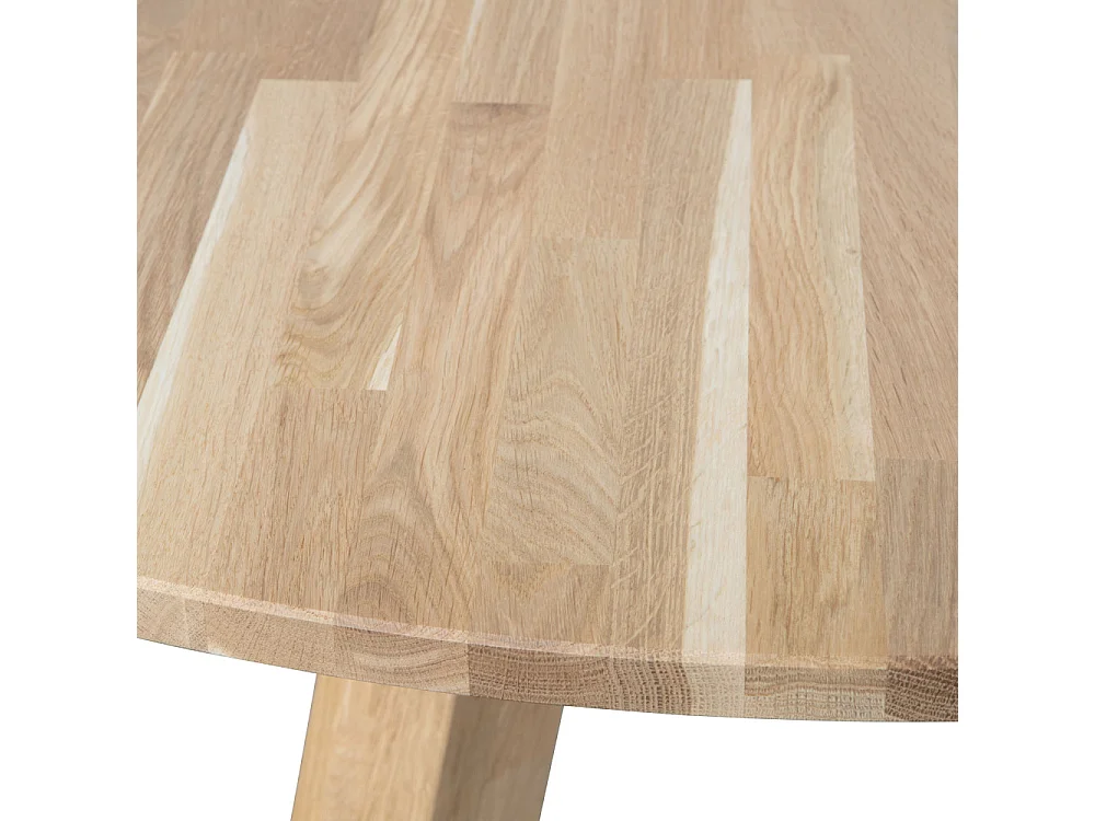 Rhonda - Table à manger 4 personnes ronde en bois - Bois clair