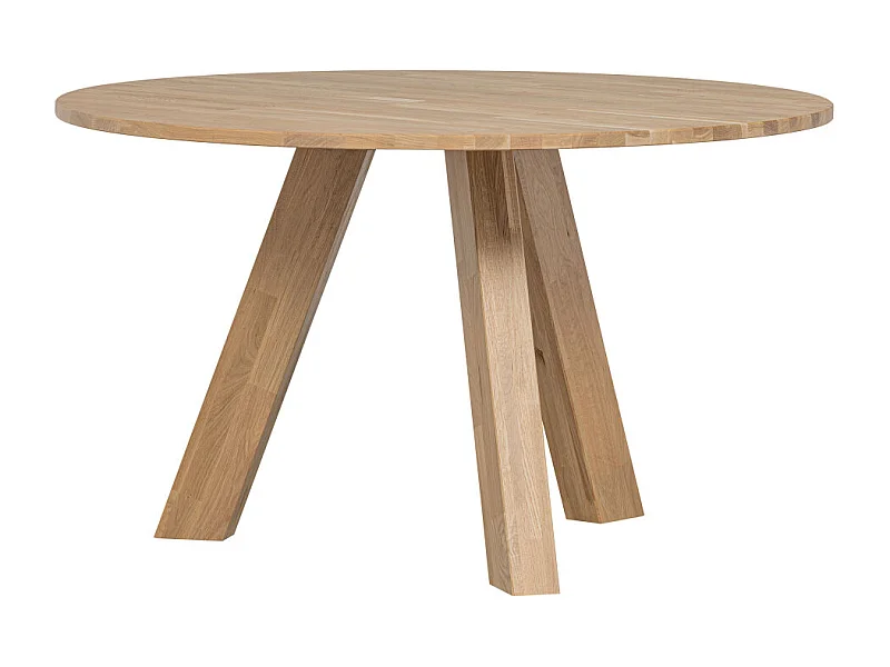 Rhonda - Table à manger 4 personnes ronde en bois - Bois clair