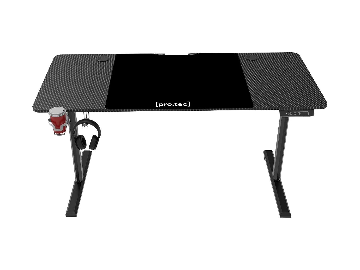 Bureau électrique Hayward à hauteur réglable 140 x 60 x 72 - 117 cm noir [pro.tec]