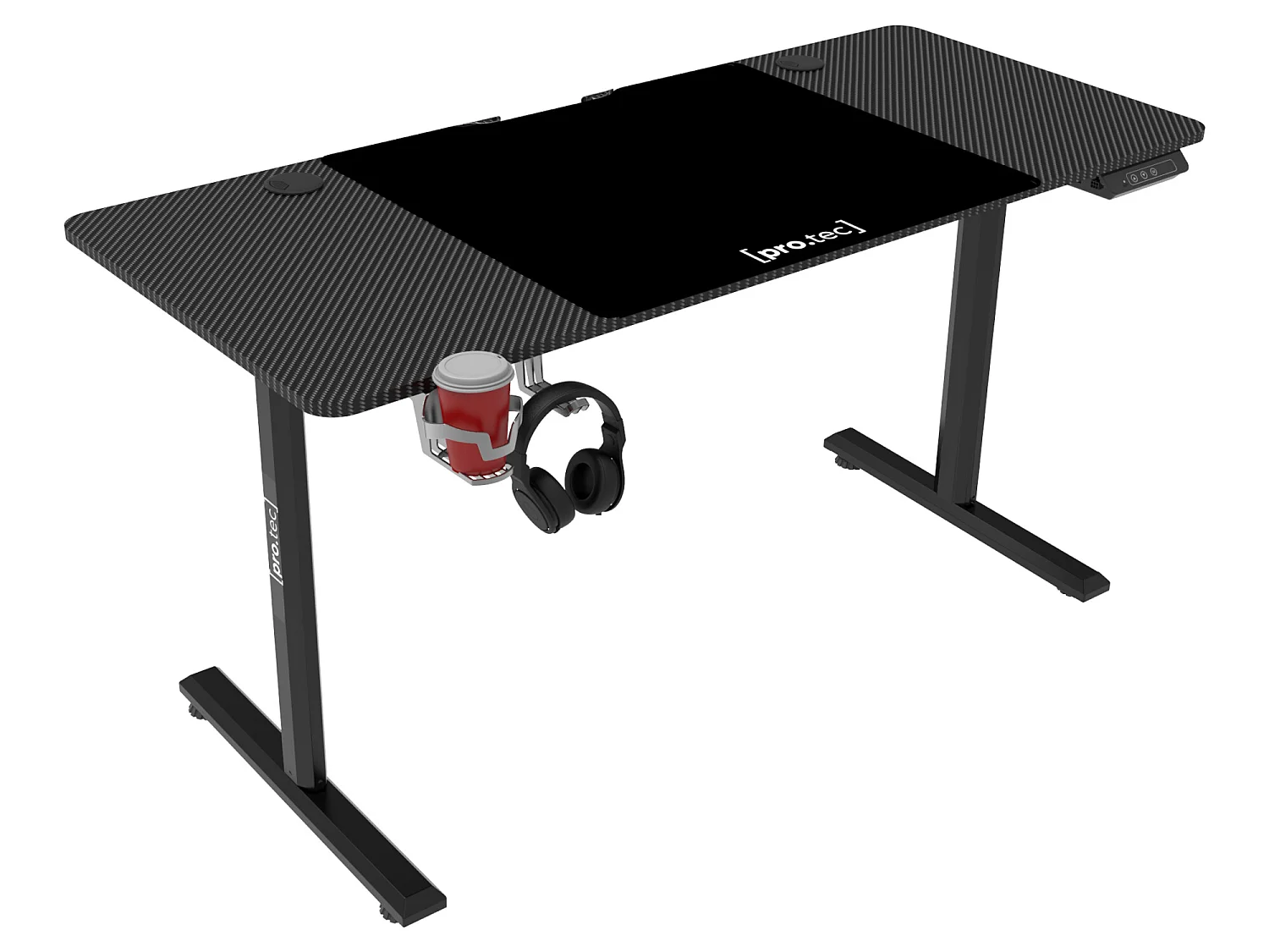 Bureau électrique Hayward à hauteur réglable 140 x 60 x 72 - 117 cm noir [pro.tec]