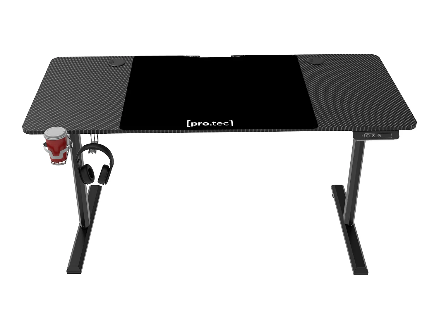 Bureau électrique Hayward à hauteur réglable 140 x 60 x 72 - 117 cm noir [pro.tec]