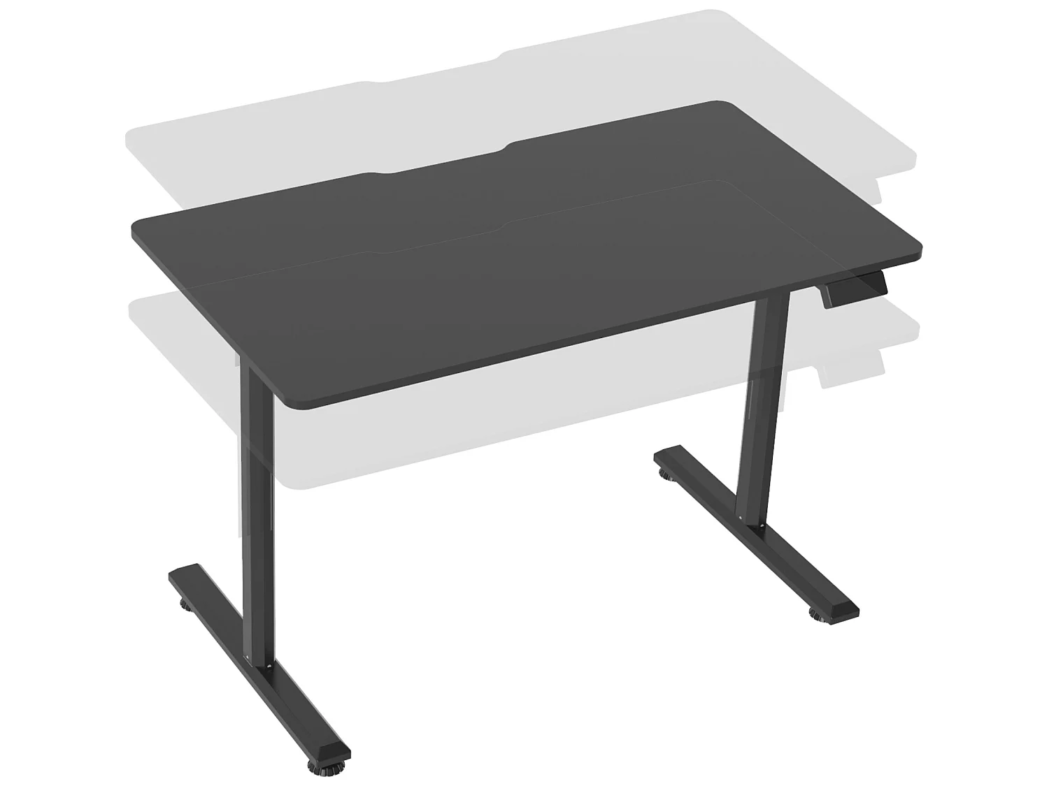 Bureau électrique Pomona à hauteur réglable 110 x 60 x 72 - 117 cm blanc [pro.tec]