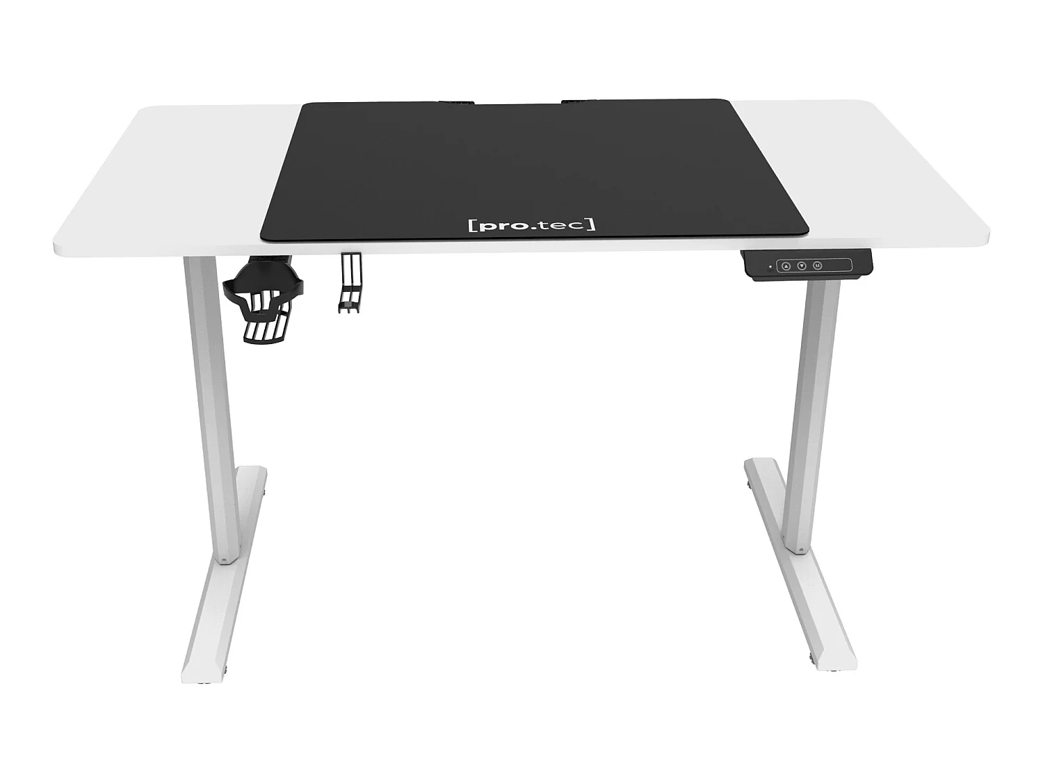 Bureau électrique Pomona à hauteur réglable 110 x 60 x 72 - 117 cm blanc [pro.tec]