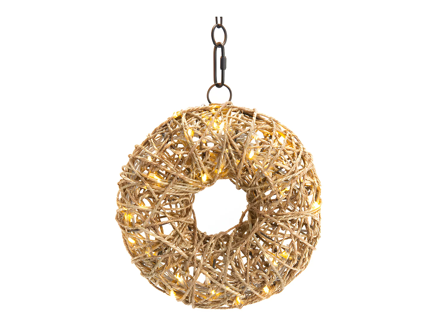 Couronne de Noël led à piles 30 cm