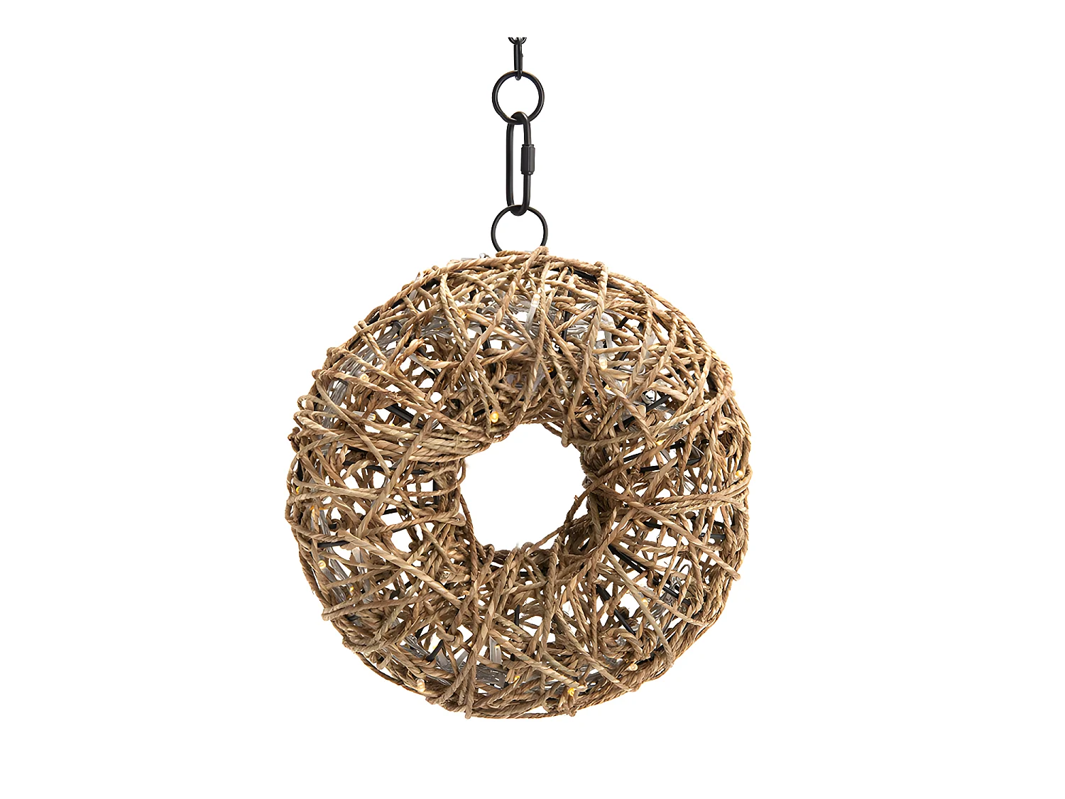 Couronne de Noël led à piles 30 cm