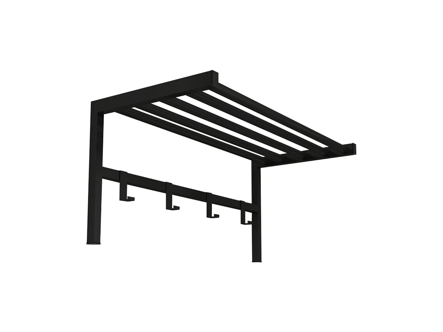 Portemanteau Tolga à 4 crochets 32,5 x 69 x 34 cm noir [en.casa]