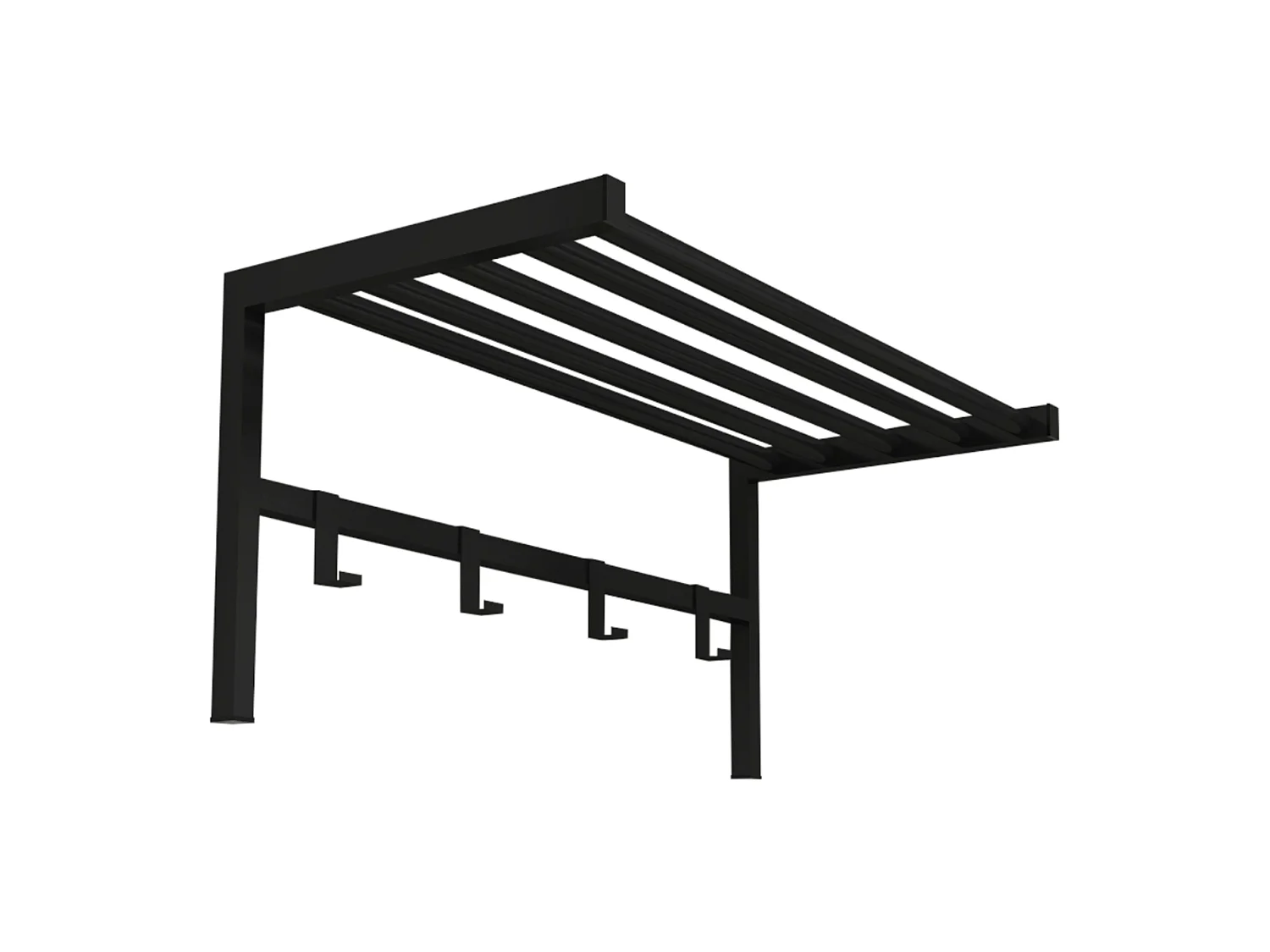 Portemanteau Tolga à 4 crochets 32,5 x 69 x 34 cm noir [en.casa]