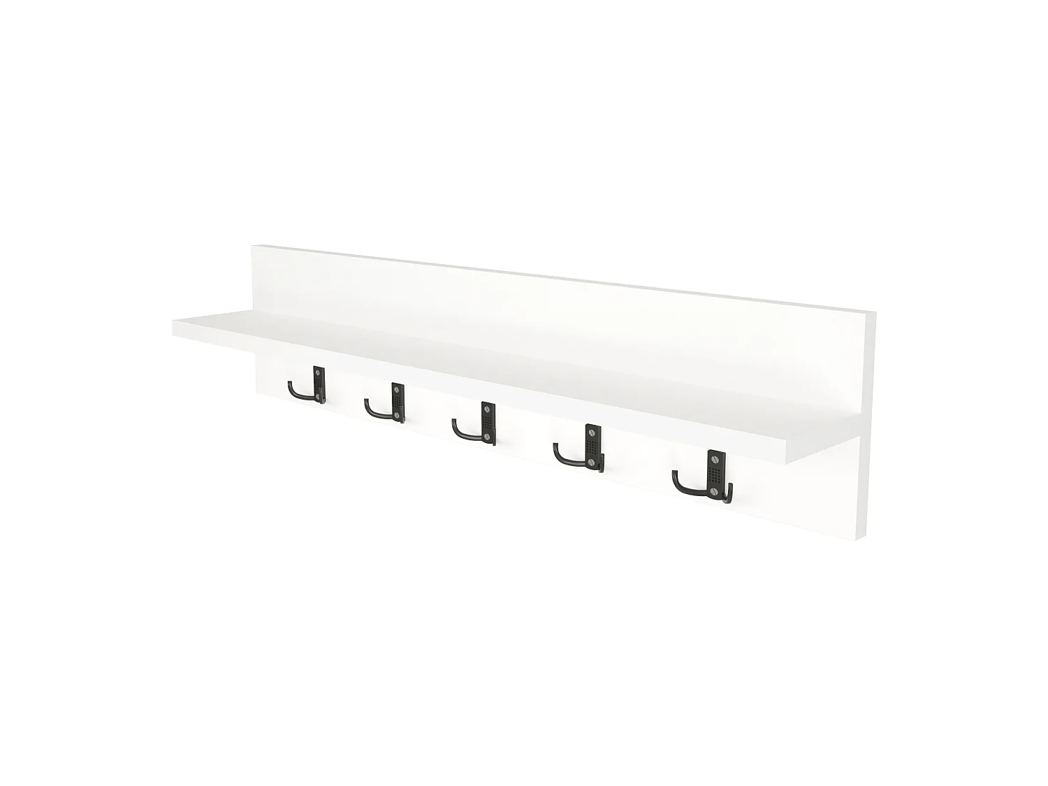 Portemanteau Hammarö à 10 crochets 80 x 13 x 18 cm blanc [en.casa]