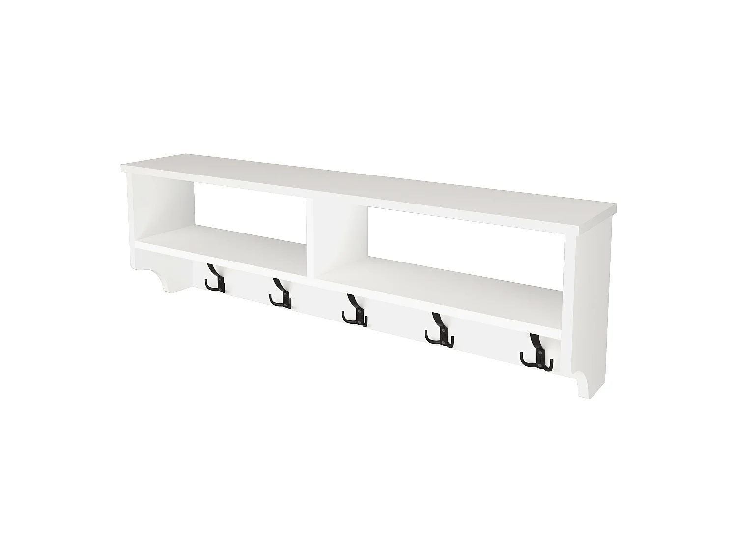 Portemanteau Åstorp à 15 crochets 120 x 22 x 37 cm blanc [en.casa]