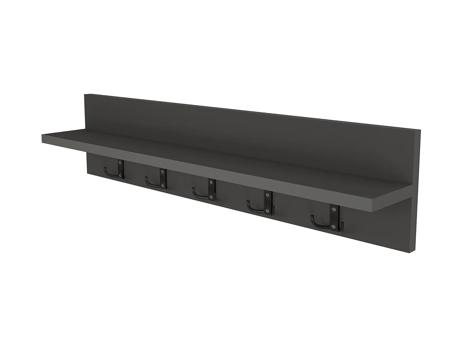 Portemanteau Hammarö à 10 crochets 80 x 13 x 18 cm anthracite [en.casa]