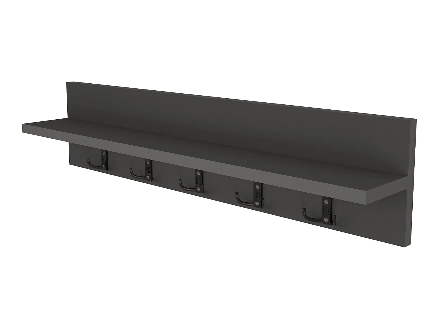 Portemanteau Hammarö à 10 crochets 80 x 13 x 18 cm anthracite [en.casa]