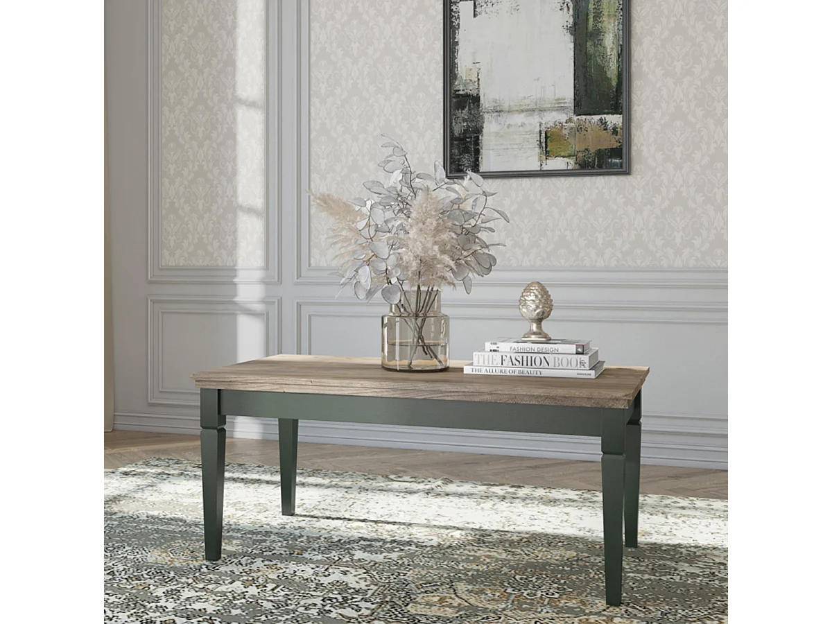 Tavolino da caffè Martin verde e marrone 60cm