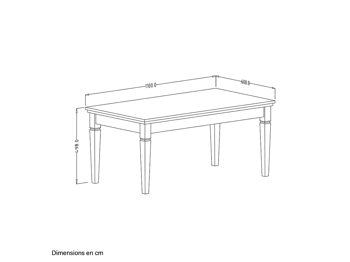 Table basse Martin Vert et Bois