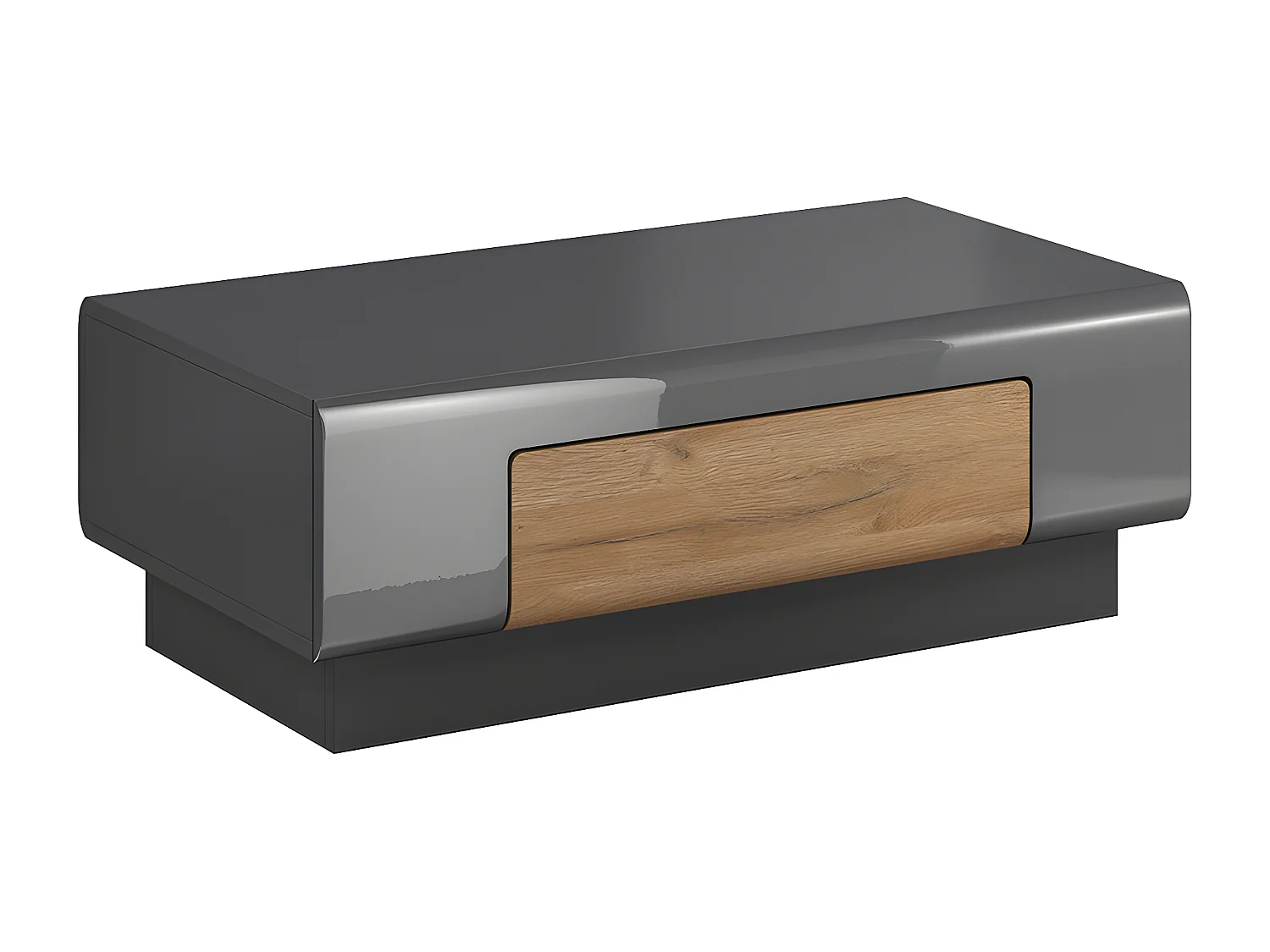 Table basse 1 tiroir Jules Gris et Bois