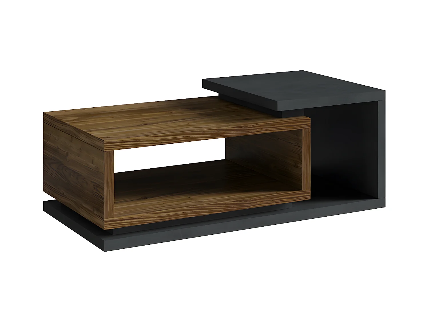 Table basse Ilyes Gris et Bois