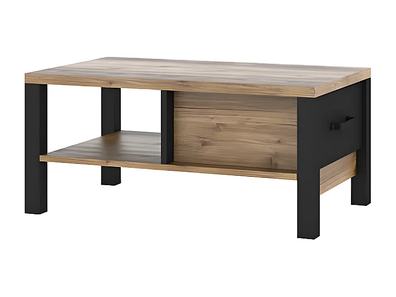 Stolik kawowy OLIN 1S 90x56 appenzeller fichte/czarny