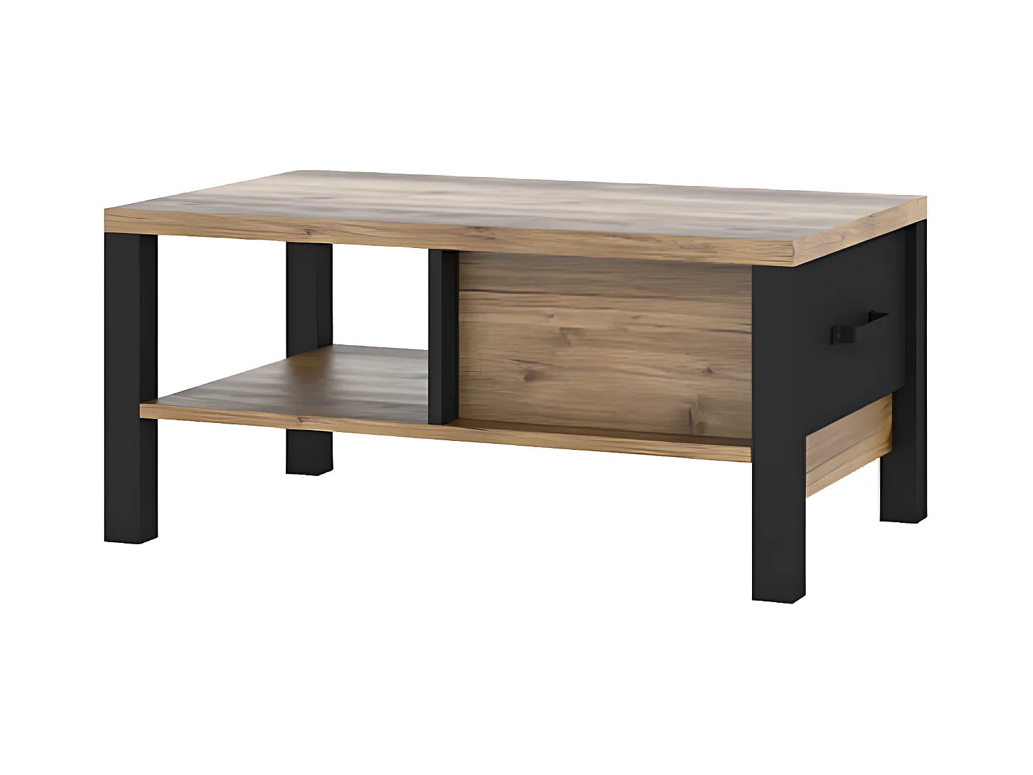 Stolik kawowy OLIN 1S 90x56 appenzeller fichte/czarny