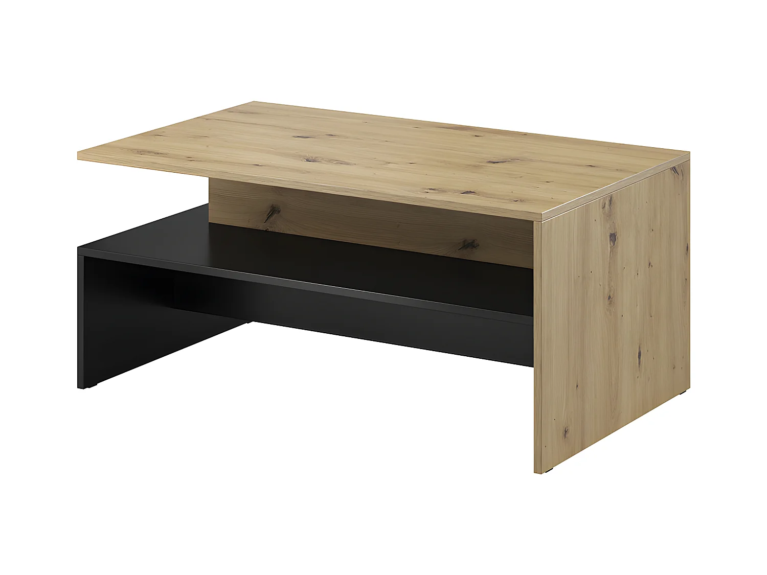 Sloan Zwart en Houten Salontafel