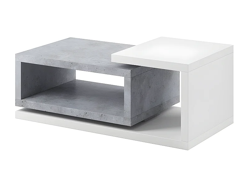 Stolik kawowy BOTA 120x60 biały/beton colorado