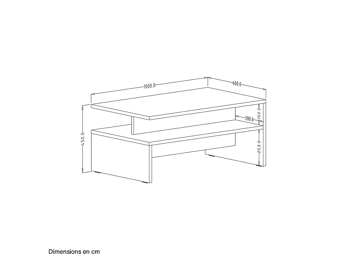 Sloan wood coffee table