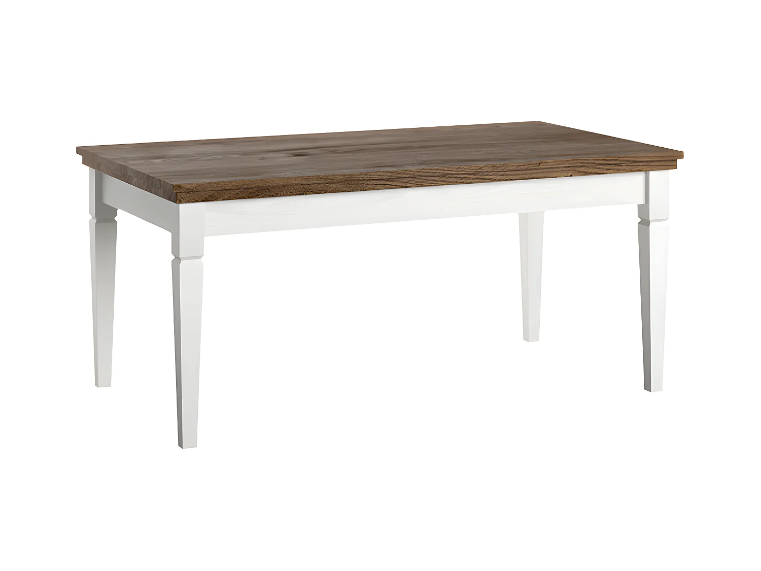 Tavolino da caffè Martin marrone e bianco 50cm