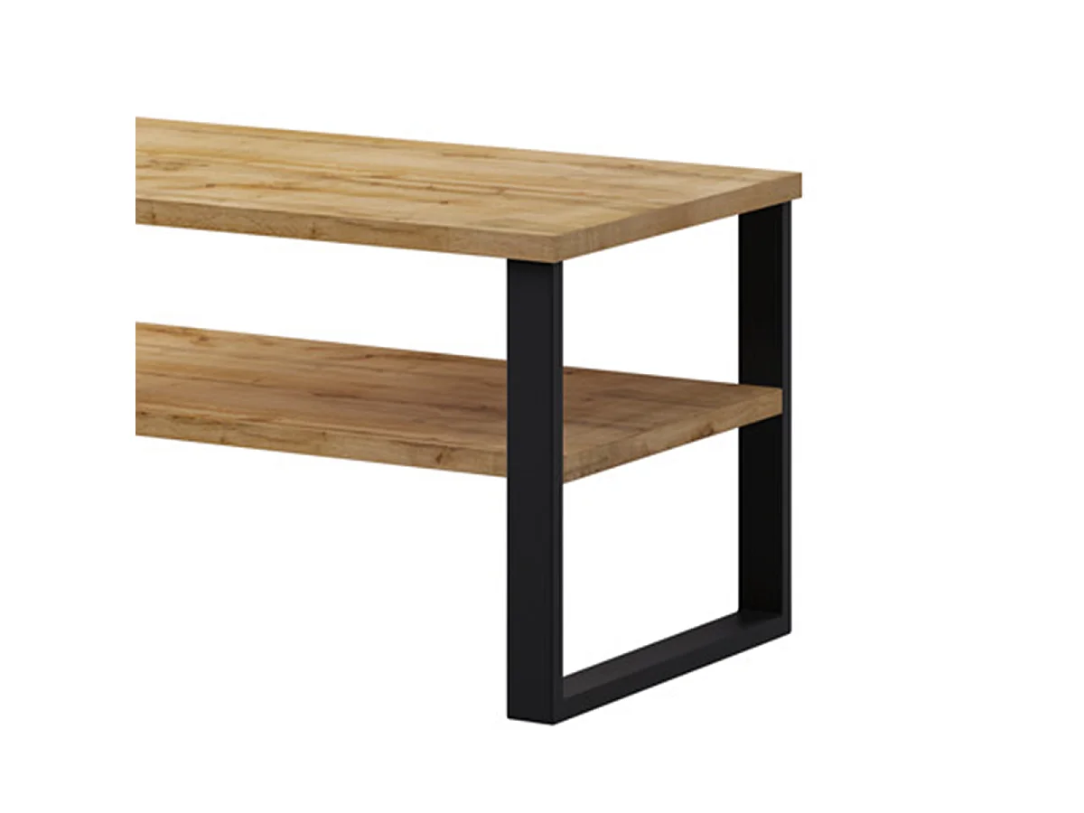 Mesa de centro Eden madeira e metal 50cm