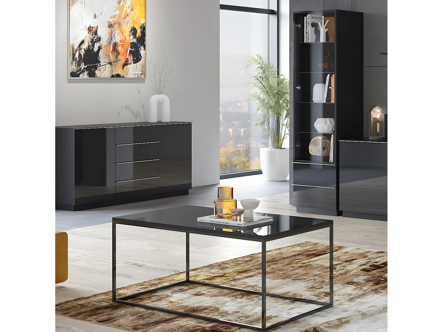 Mesa de centro Mathis preto 48cm