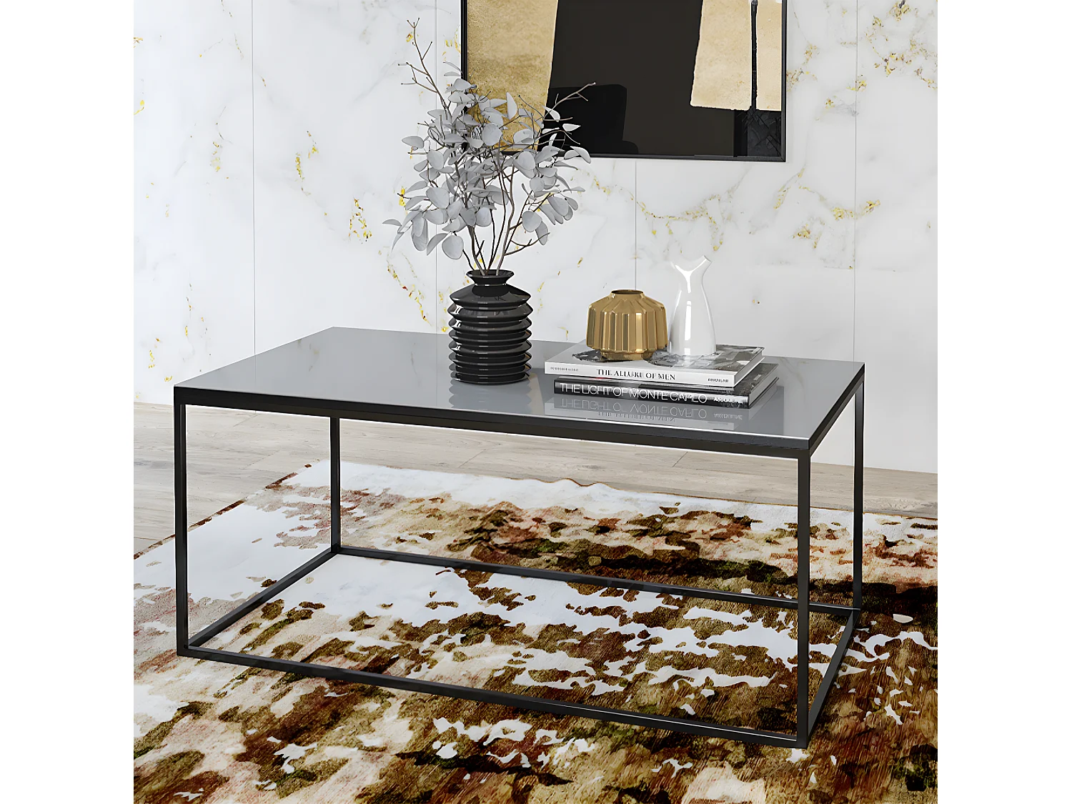 Salontafel Mathis Grijs en Zwart