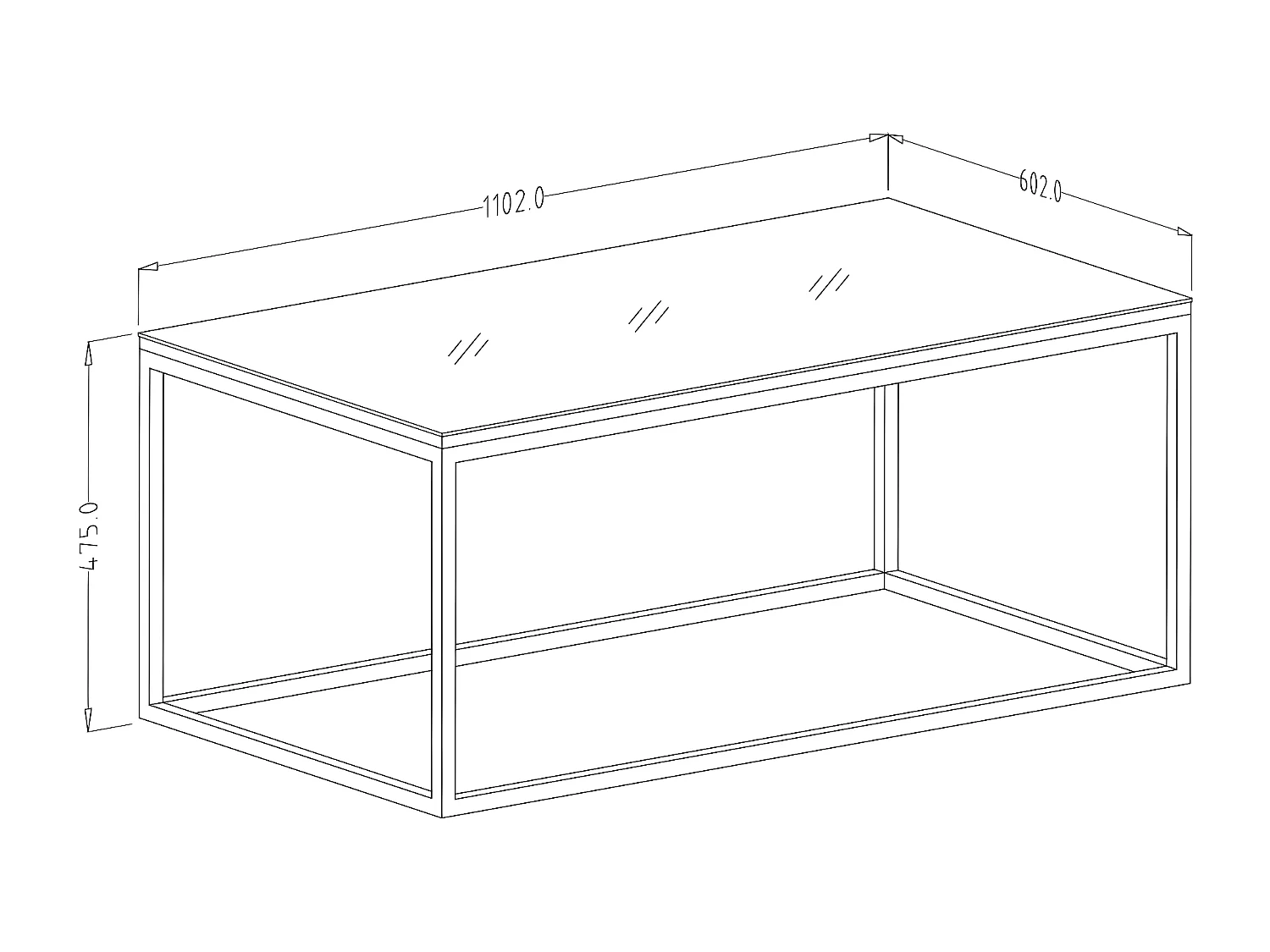 Salontafel Mathis Grijs en Zwart