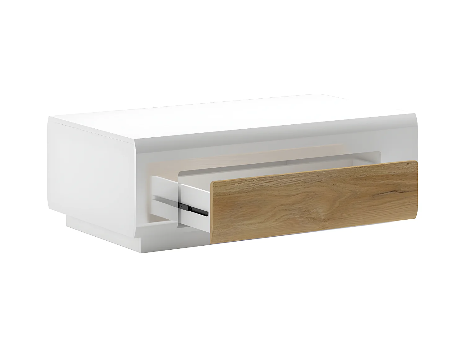 Stolik kawowy TOLEDO 1S biały połysk/dąb san remo