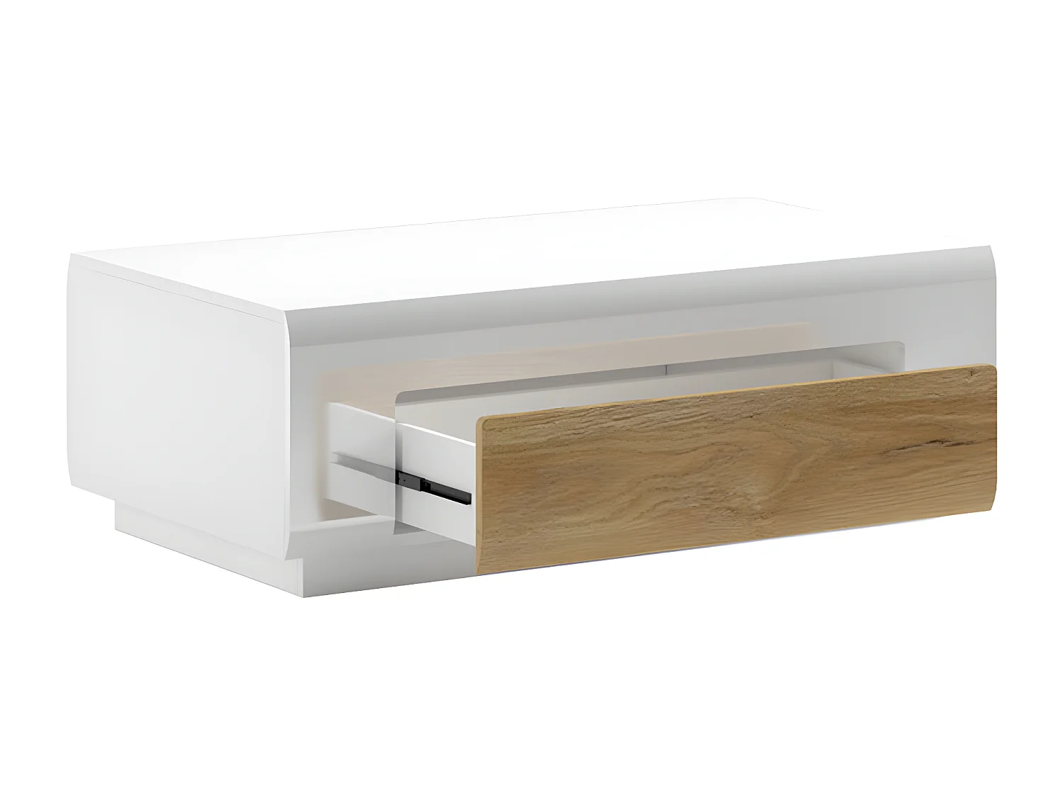 Table basse 1 tiroir Jules Blanc et Bois