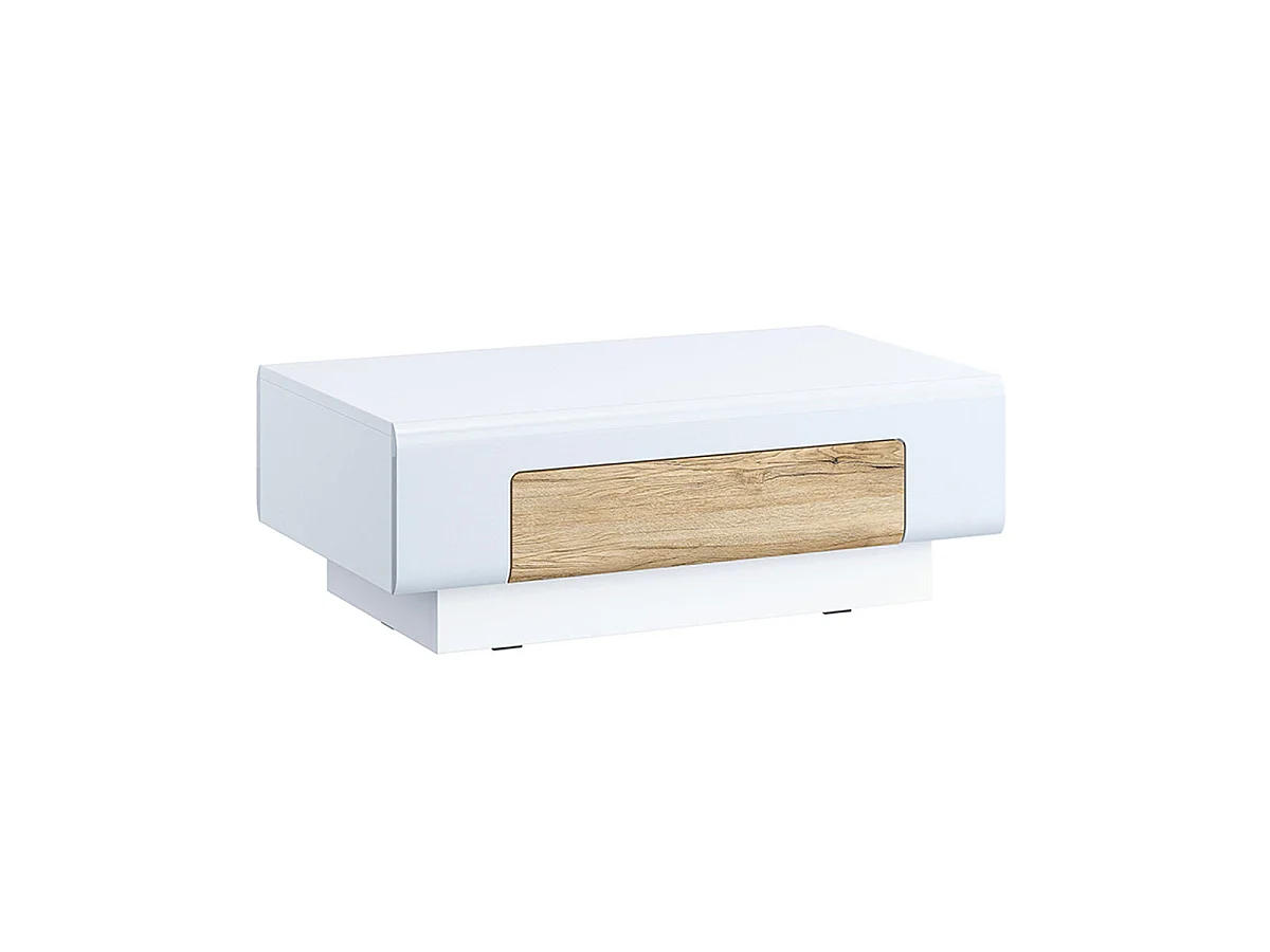 Jules White and Wood 1-Drawer Coffee Table