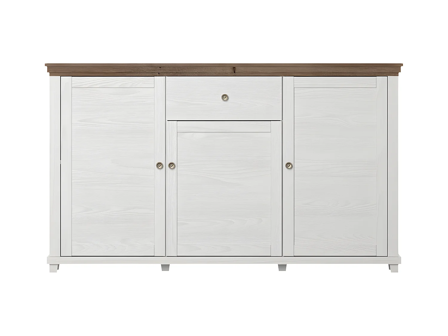 Buffet 3 portes 1 tiroir Martin Bois Blanc