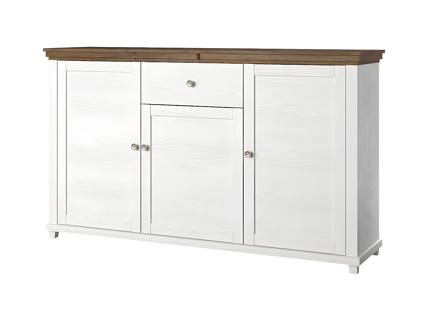 Buffet 3 portes 1 tiroir Martin Bois Blanc